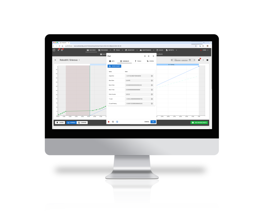 OnTakt Quality and Traceability interface